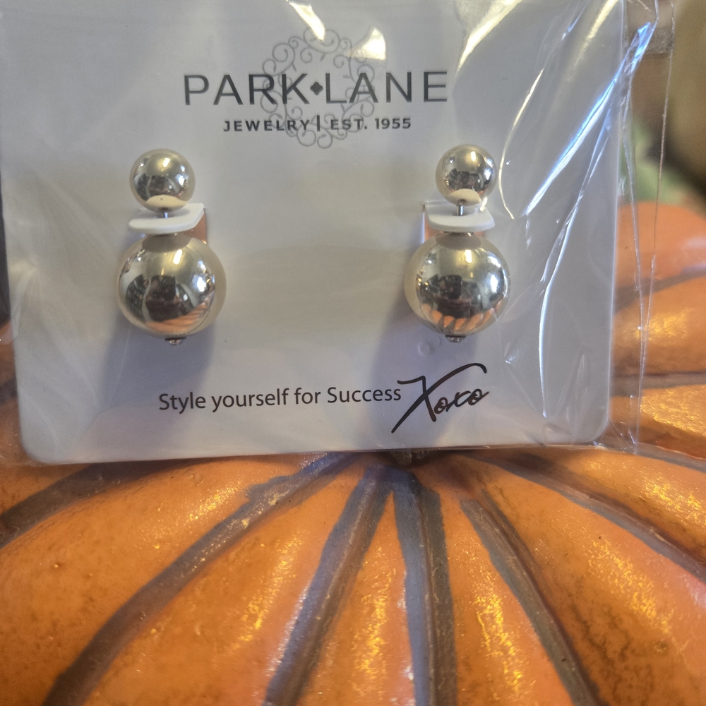 Park Lane Shiny Silver Sphere Earrings